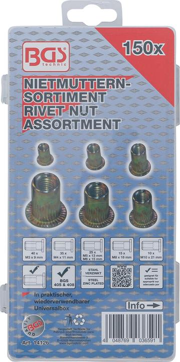 Actual product image BGS Rivet nut range