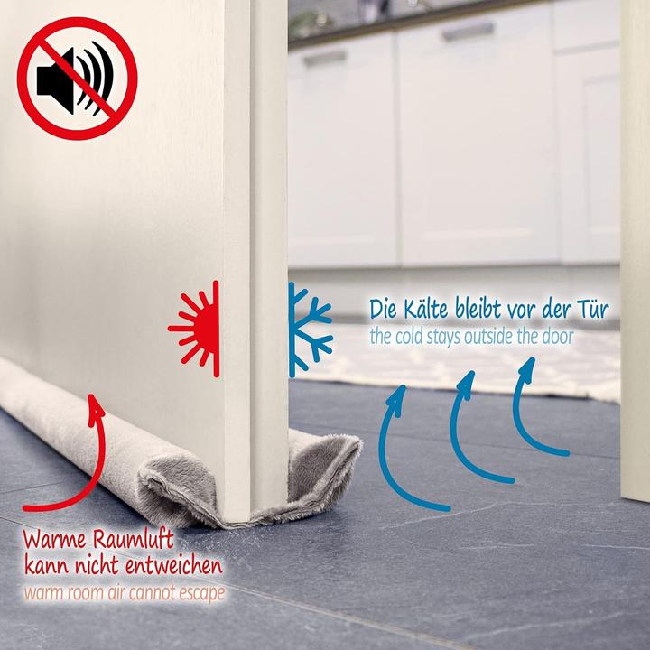 Immagine prodotto Com-four 2 x Zugluftstopper mit Doppeldichtung (2 pz.)