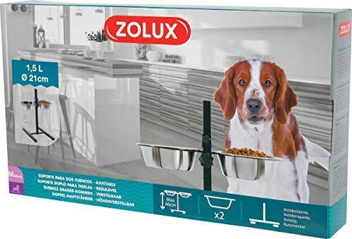 Produktbild Zolux Set of 2 bowls 21 cm 1.5 l + adjustable stand (150 cl)