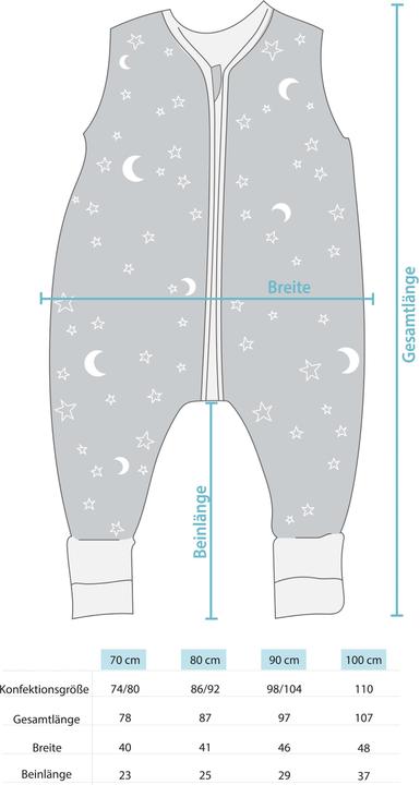 Produktbild Normani Baby Schlafsack mit Füssen aus Bio-Baumwolle Nanao - 9589 (80 cm, Ganzjahr)