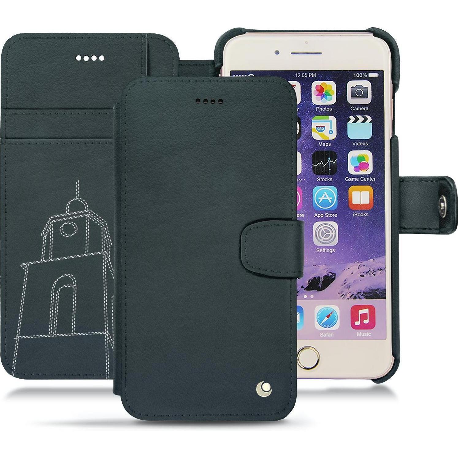 Thumbnail - Noreve Lederschutzhülle Wallet (Apple iPhone X, Apple iPhone 7 Plus), Smartphone Hülle, Schwarz