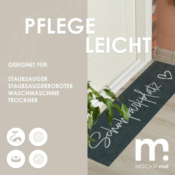 Produktbild Mocavi Schuhparkplatz mit Herz anthrazit waschbar (30 x 100 cm)