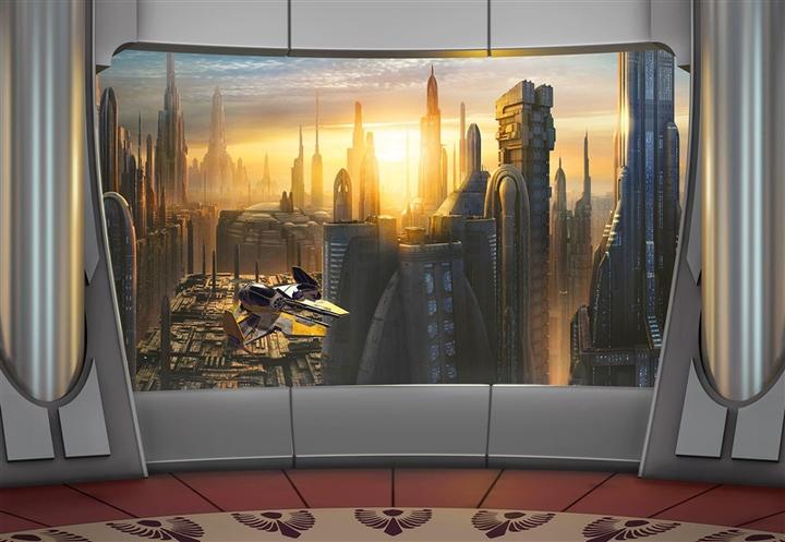 Komar Wall mural Disney Edition 3 Star Wars Courscant View 368 x 254 cm (368 x 254 cm)