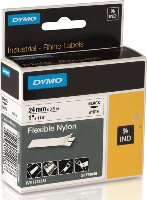 Produktbild Dymo Rhino Nylonband, weiss (2.40 cm, Mehrfarbig)