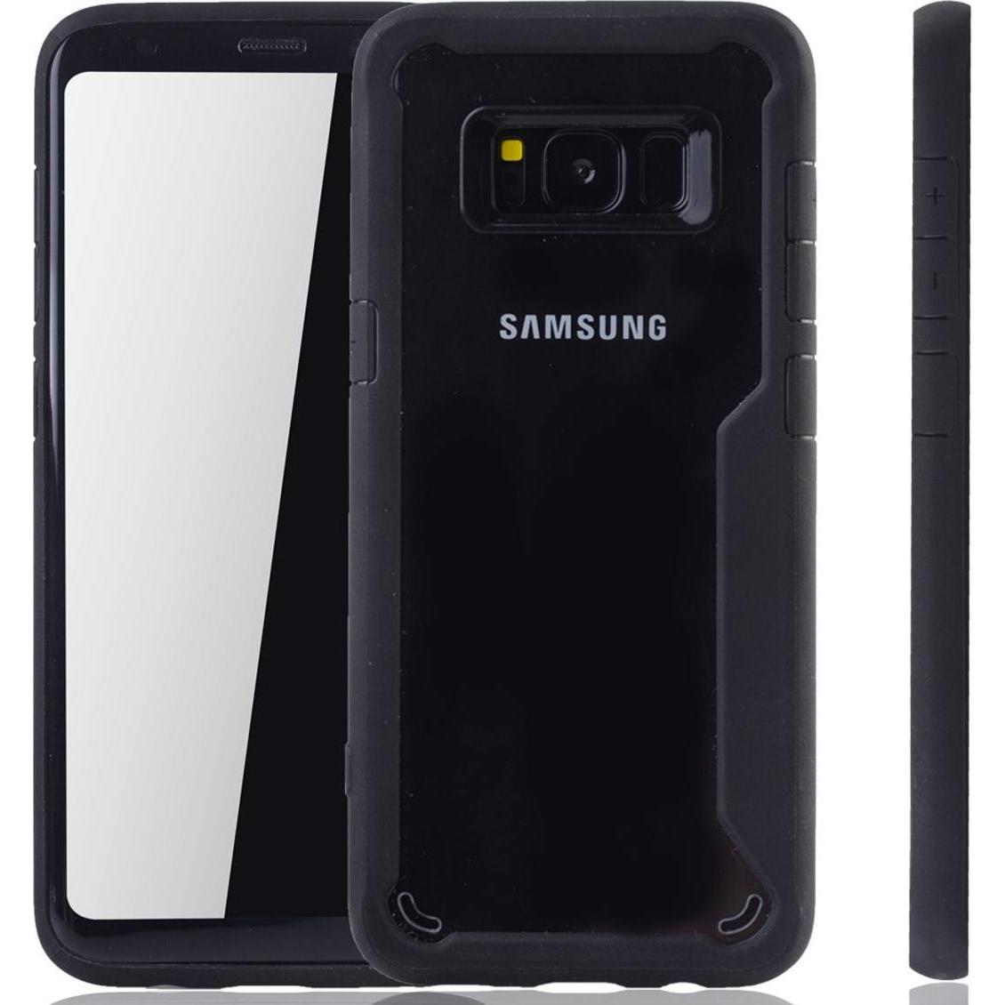 König Design Handyhülle für Samsung Galaxy S8 Plus Schutzcase Backcover Bumper Etuis Schwarz (Samsung Galaxy S8+), Smart...