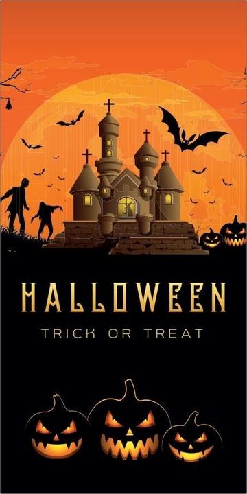 Productafbeelding Europalms Halloween spandoek, spookhuis, 90x180cm