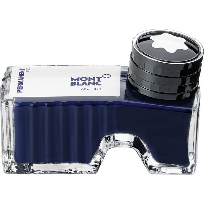 Montblanc, Ersatzpatrone, Tinte 60ml 128195 Permanent Blue (Tintenfass, Blau)