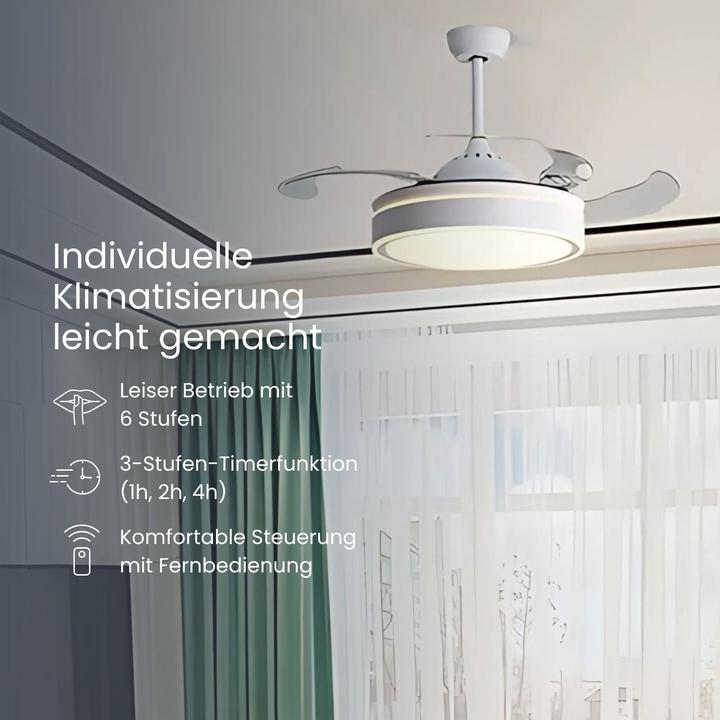 Immagine prodotto Hermex Deckenventilator mit LED-Beleuchtung Deckengebläse Ventilator