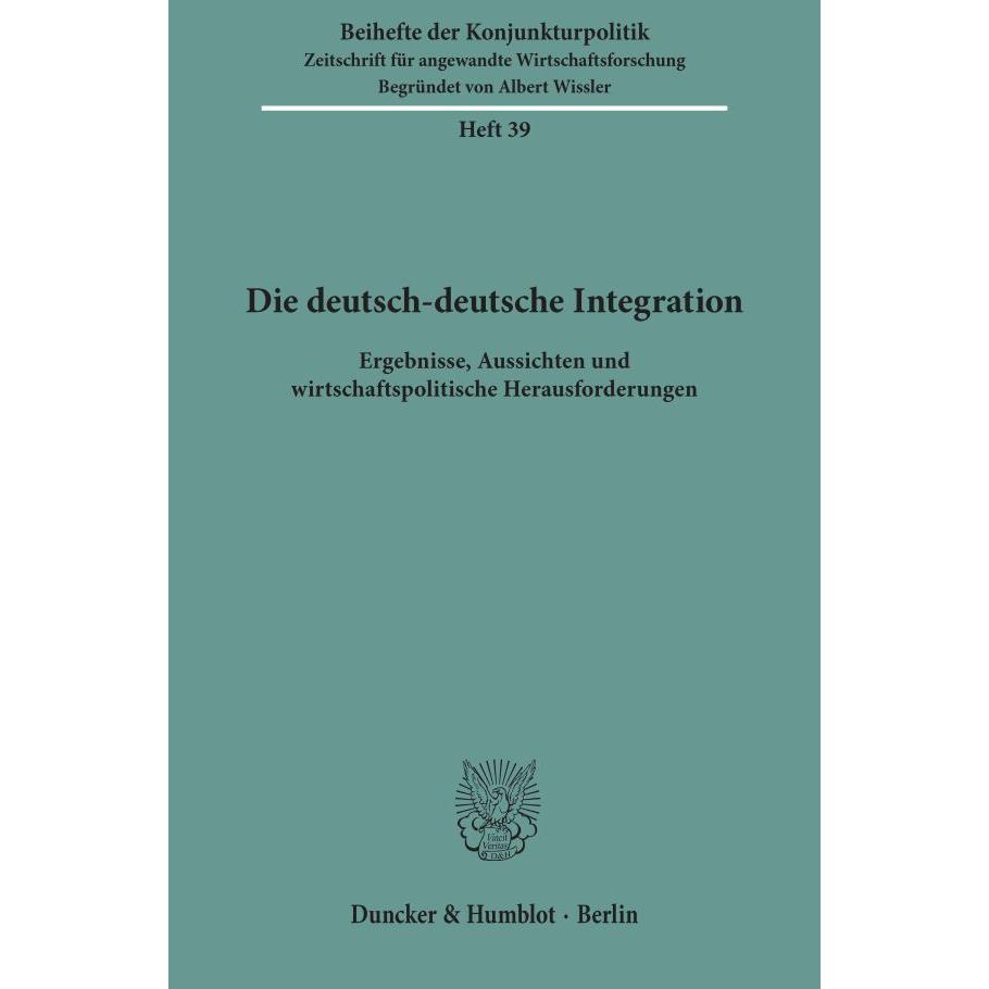 Die deutsch-deutsche Integration., Fachbücher