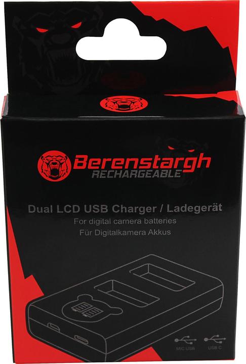 Produktbild Berenstargh Dual LCD USB Ladegerät f. Canon LP-E6 5D 60D 60Da 6D 7D EOS-70D (Kamera Akku Ladegerät)
