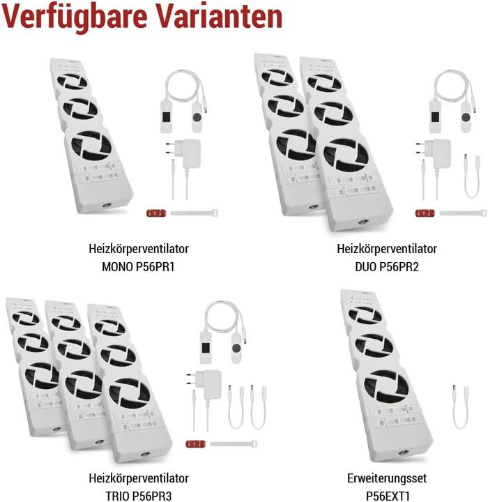 Produktbild Emos Heizkörperventilator DUO, weiss