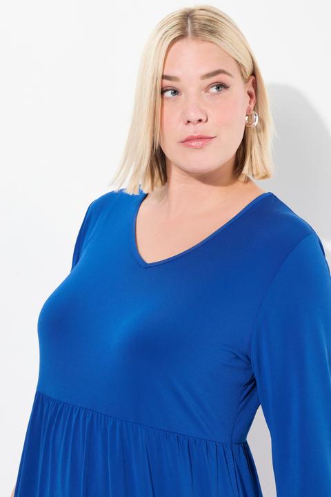 Produktbild Ulla Popken Longshirt, A-Linie, Tunika-Ausschnitt, 3/4-Arm, Taschen (50, 52)