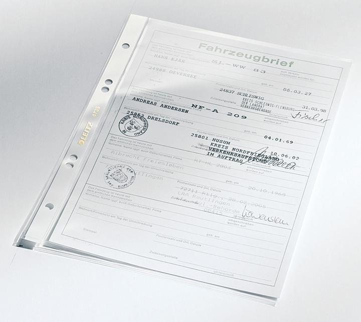 Image du produit Leitz Pochettes A5 80my HPVC transparent paquet de 100 pochettes (A5, 100x)