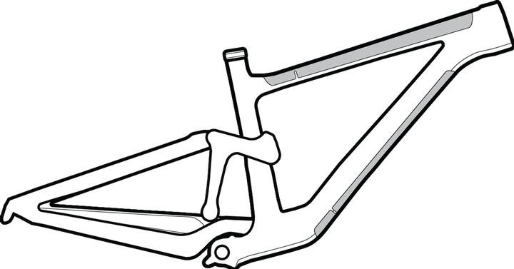 Actual product image Lizard Skins Unisex - Adult large frame protector, transparent gloss, clear gloss, 305 x 64 mm (One size, Unique specimen)