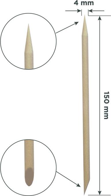 Productafbeelding Staleks Oranje houten stokjes EXPERT 150 mm 100 stuks.