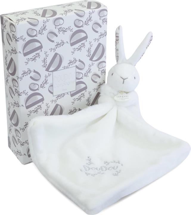 Doudou et Compagnie Hase mit Schmusetuch weiss 10cm