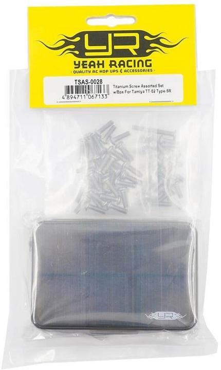 Actual product image Yeah Racing Schraubenbox Titanium Tamiya TT-02 Type SR