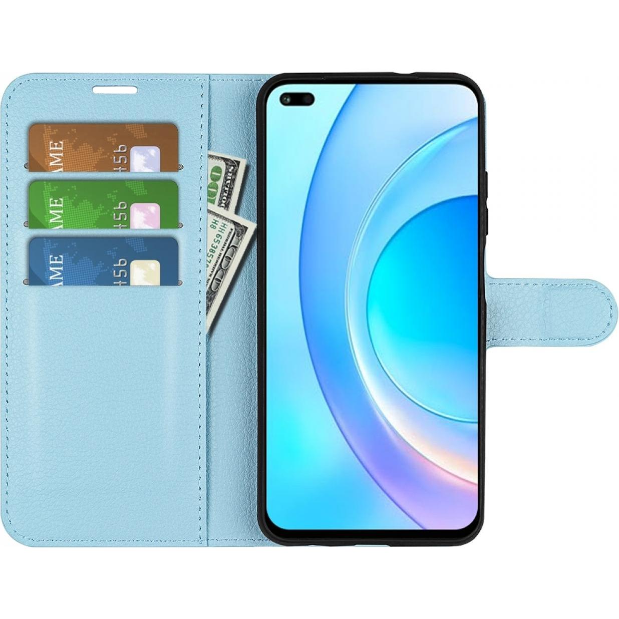 Screenguard Honor 50 Lite Leather Guard Lederhülle (Honor 50 Lite), Smartphone Hülle, Blau
