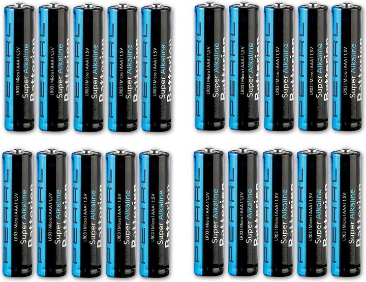 Actual product image Pearl Super alkaline batteries type AAA / Micro, 1.5 Volt, 20 pieces (20 pcs., AAA, 1.25 mAh)