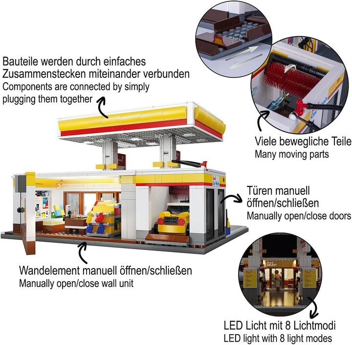 Image du produit Cada Shell Tankstelle mit Shop und Waschanlage Bricks