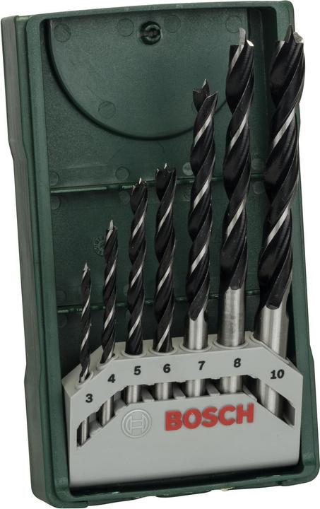 Produktbild Bosch Zubehör Mini-X-Line-Holzbohrer-Set, 7-teilig (6 mm, 10 mm, 7 mm, 3 mm, 5 mm, 8 mm, 4 mm)