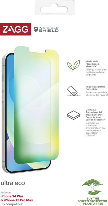 Actual product image Zagg Invisbleshield Fm Ultra Eco Ip (1 Piece, Apple iPhone 13 Pro Max, Apple iPhone 14 Plus)