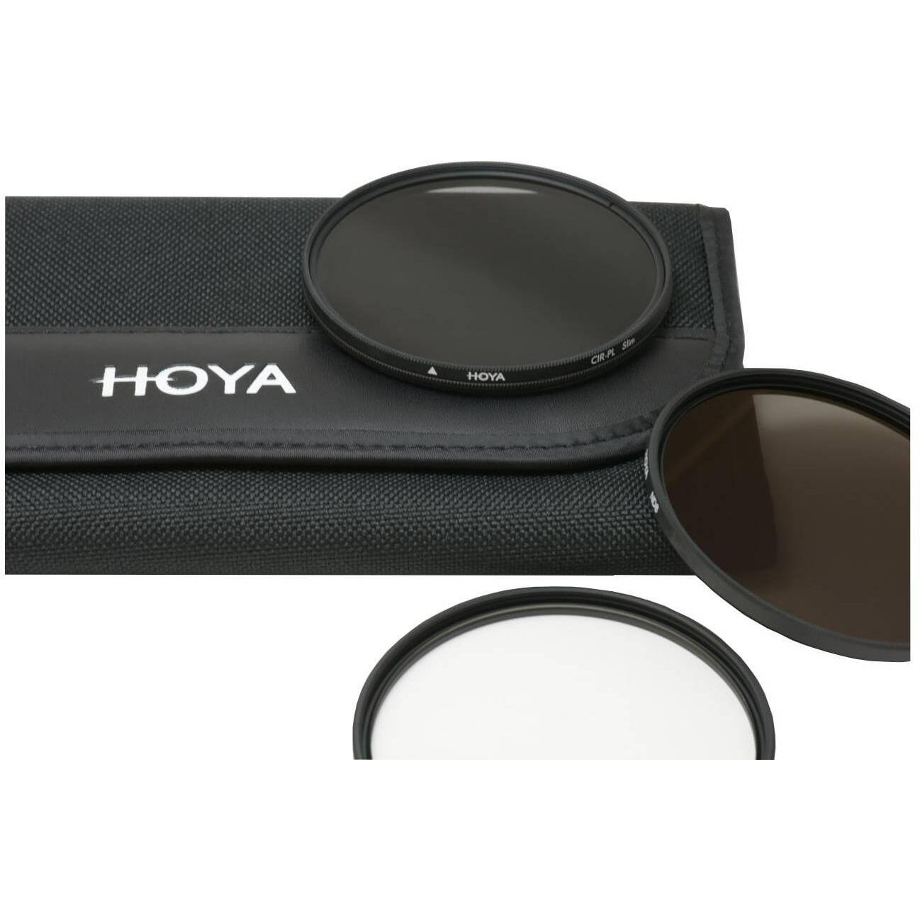 Thumbnail - Hoya Digital Filter Kit II (UV, CIR-PL & ND8) Filterset (43 mm, ND- / Graufilter, Polarisationsfilter, UV-Filter), Objek...