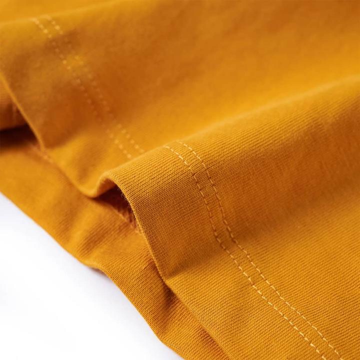 Immagine prodotto vidaXL Camicia da bambino a maniche lunghe ocra 128,Materiale: 100 (128)