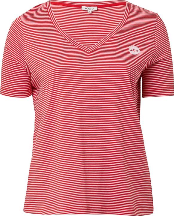Produktbild S.Oliver T-Shirt T-Shirt mit V-Ausschnitt und Print-Detail (44)