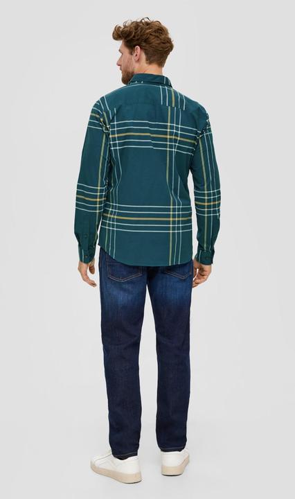 Produktbild s.Oliver Hemd Slim: Karohemd aus Baumwollstretch (S)