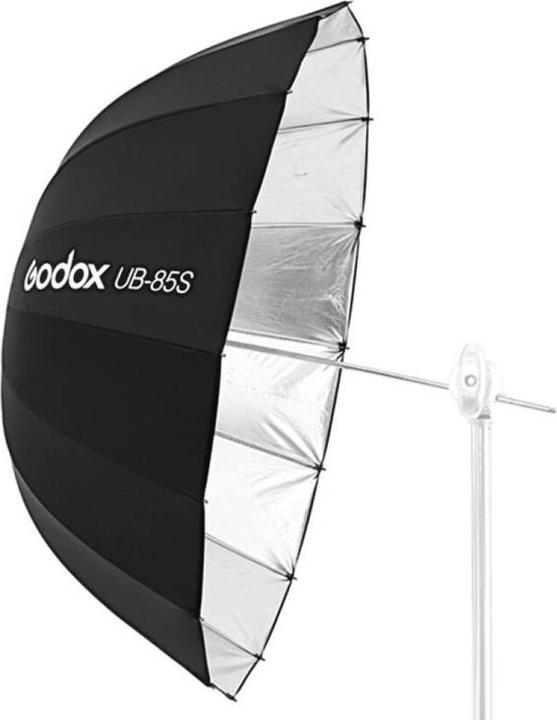 Godox 85cm Parabolische Paraplu Zwart & Zilver (Reflector, 85 cm)