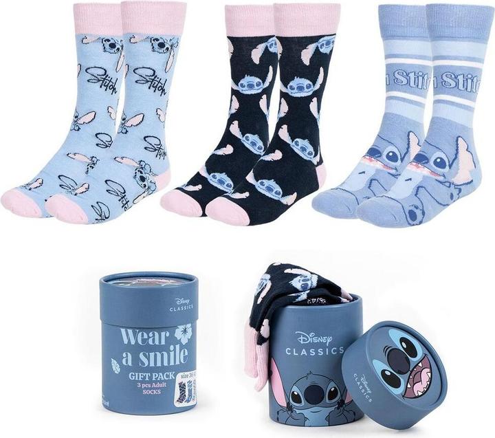 Actual product image Cerda STITCH - Head - Pack de 3 Paires de Chaussettes (Taille 36-43) (pack of 3, 36 - 43)