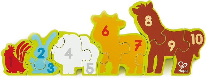 Produktbild Hape Zahlen & Farmtiere (10 Teile)