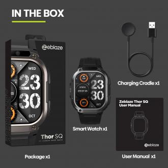 Actual product image Zeblaze Thor SQ Smartwatch - Black (4G)