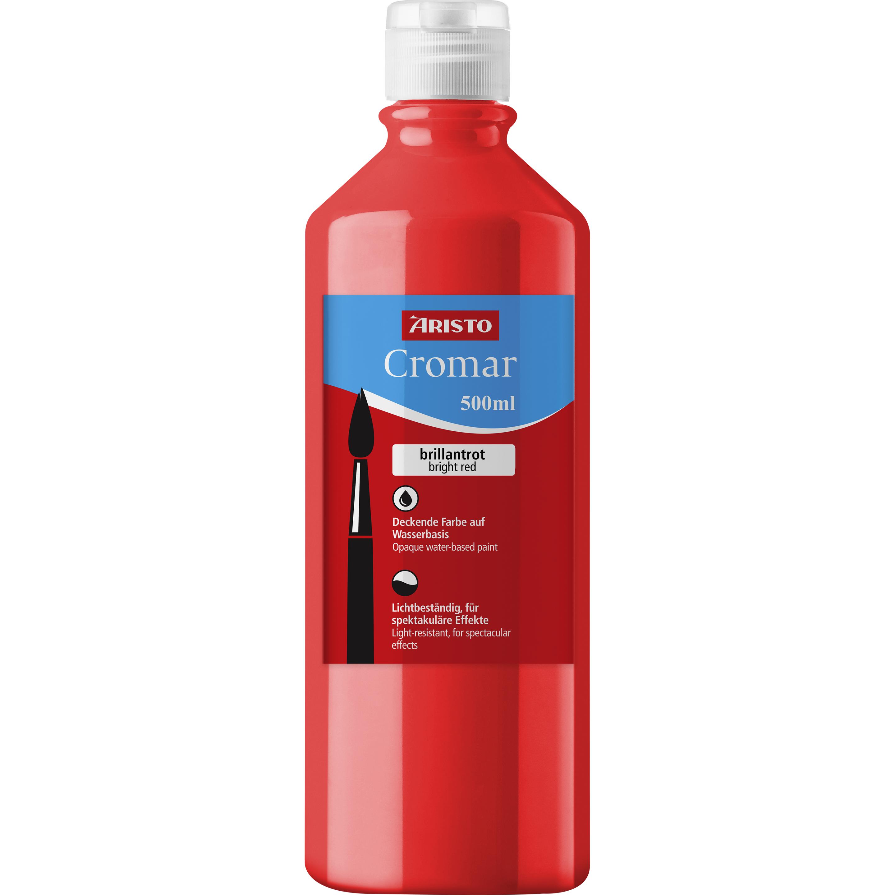 Aristo, Colore + Vernice per fai da te, Cromar 500 ml, brillantrot (500 ml)