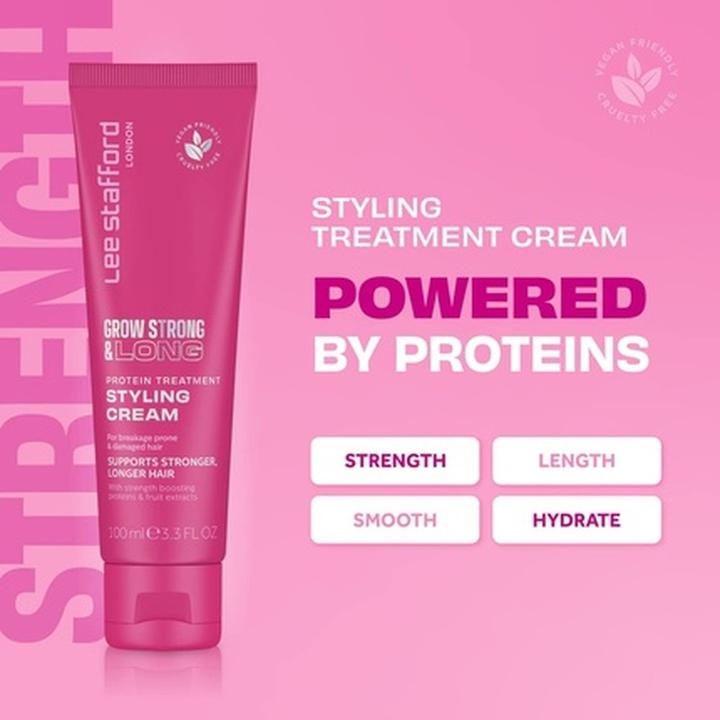 Immagine prodotto Lee Stafford Cresci forte e a lungo con le proteine per la crescita dei capelli Trattamento Styling Cream 100ml (Cera per capelli, 100 ml)