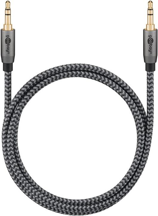 Actual product image Goobay Audio connection cable AUX, 3.5 mm stereo, 3 m, Sharkskin Grey (3 m)