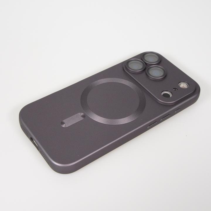 Produktbild PhoneLook Hülle Gummi weich mit Kameraschutzglas MagSafe Dunkelgrau (Apple iPhone 17 Pro Max)