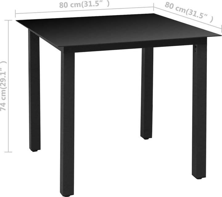 Produktbild vidaXL Garten Essgruppe (80 x 80 x 74 cm)