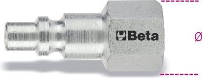 Produktbild BETA 019160055 1916Gf 1/4 Einsatznippel Italienisches Profil 1/4" Ø GAS BSP