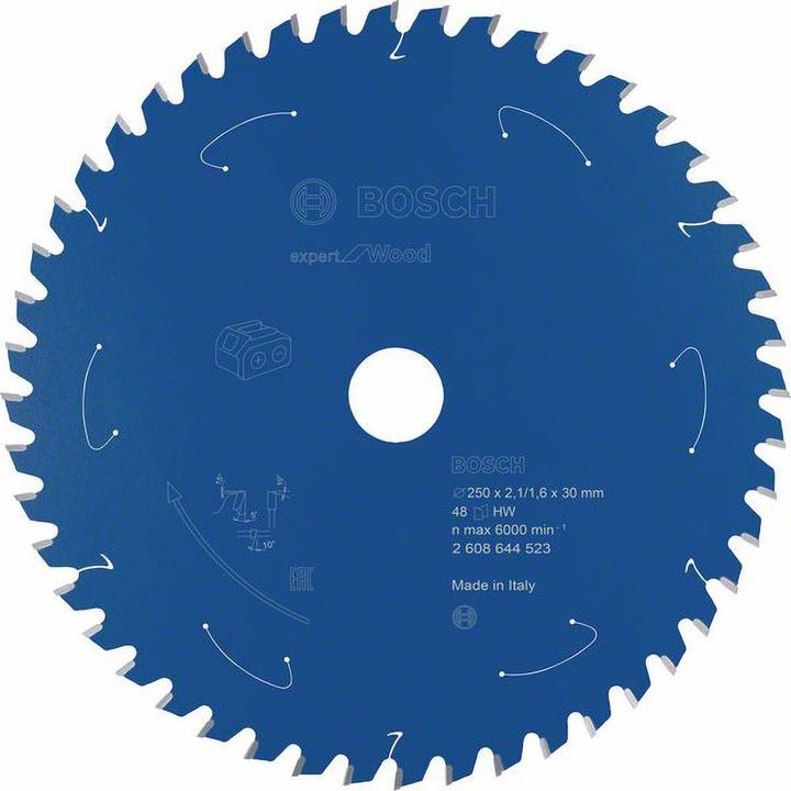 Actual product image Bosch Professional Zubehör Circular saw blade for cordless saws Expert for Wood, 254 x 2.1/1.6 x 30, 48 teeth