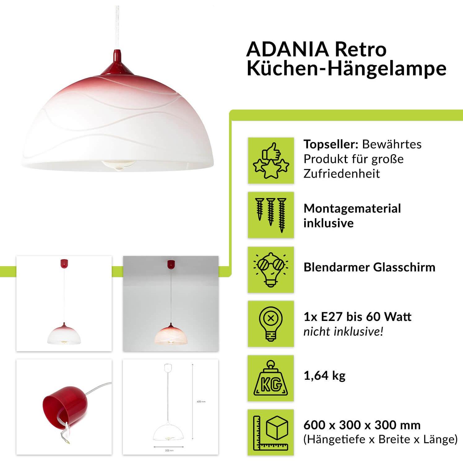 Thumbnail - Licht-Erlebnisse, Pendelleuchte, Adania (E27)