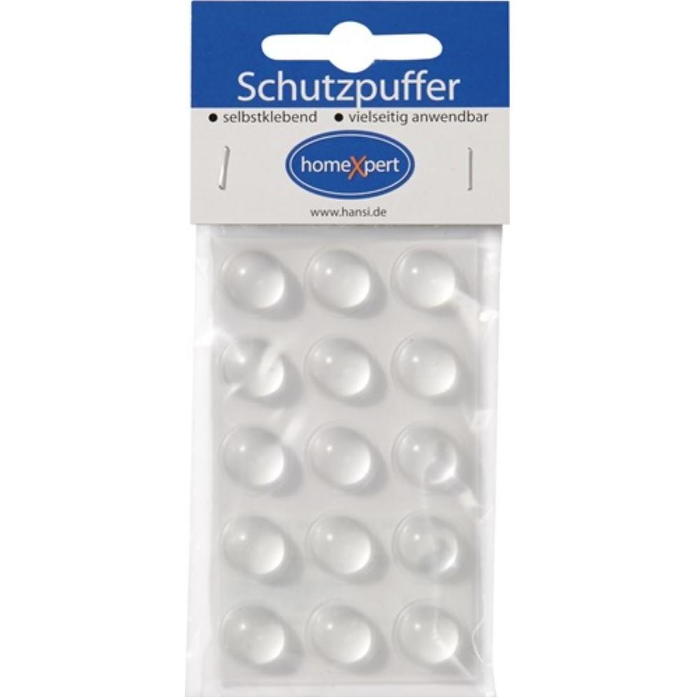Hansi-Siebert, Möbelgleiter + Schutzpuffer, Schutzpuffer Clear 16 mm Kunststoff transparent Linse selbstklebend (Anschla...