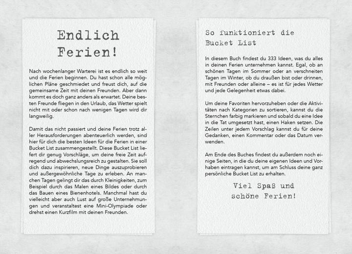Produktbild Deine Bucket List für die Ferien (Deutsch, Riva Verlag, 2021)