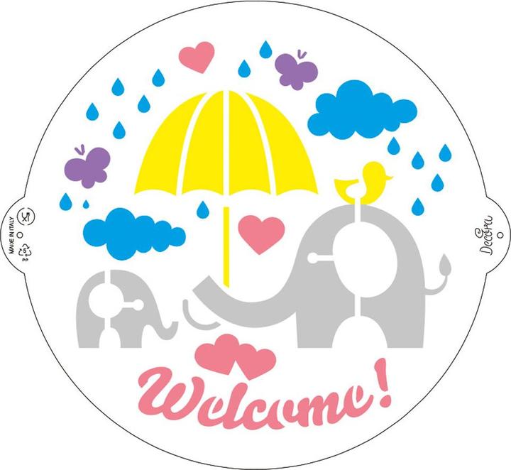 Actual product image Decora Stencil - Welcome (25cm)