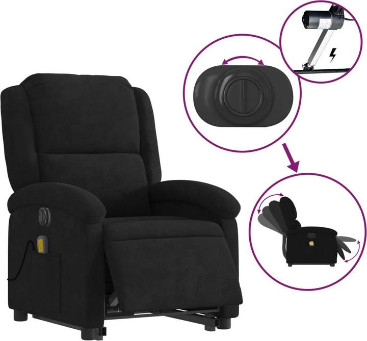 Immagine prodotto vidaXL Sedia per massaggi con aiuto in piedi in velluto