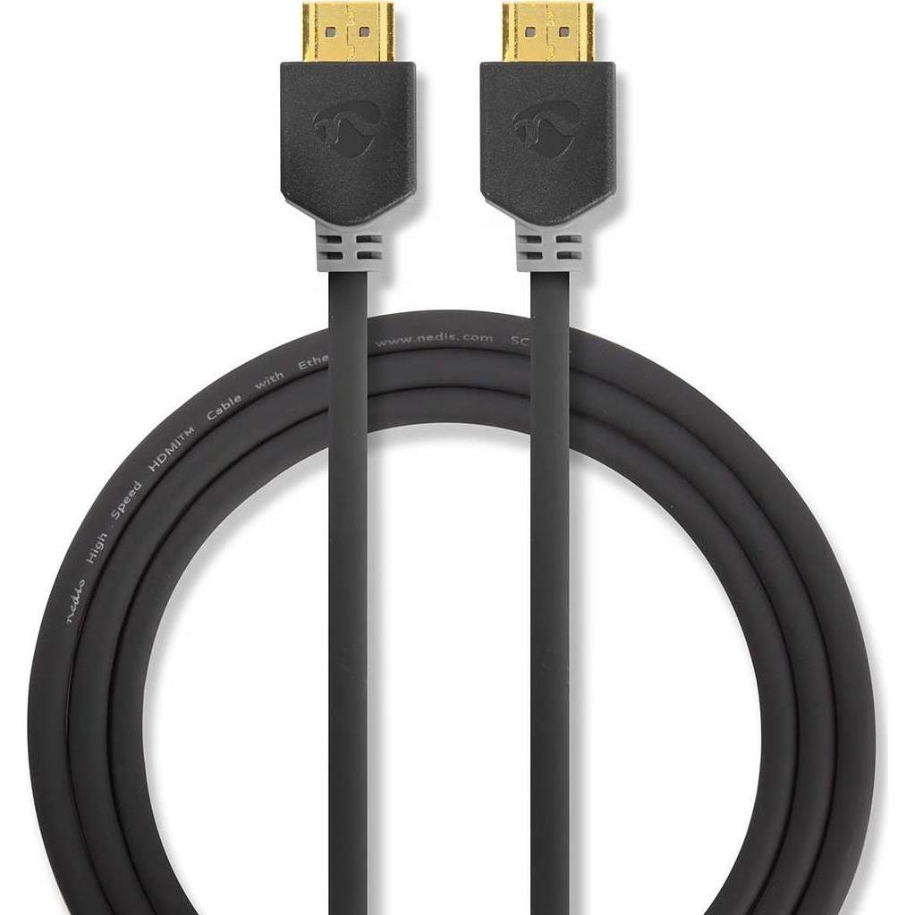 Nedis CVBW34000AT10. Kabellänge: 1 m, Anschluss 1: HDMI Typ A (Standard), Steckverbinder 1 Geschlecht: Män (1 m, HDMI), ...