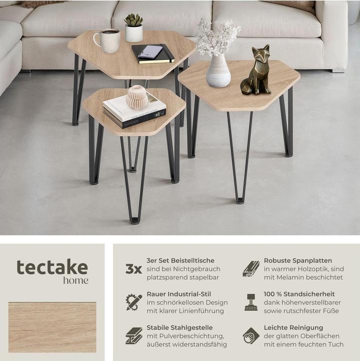 Image du produit tectake Beistelltisch-Set Torquay