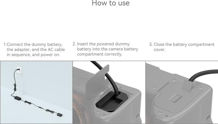 Immagine prodotto SmallRig Batteria fittizia NP-FZ100 con adattatore di alimentazione (Accumulatore di carica elettrica)