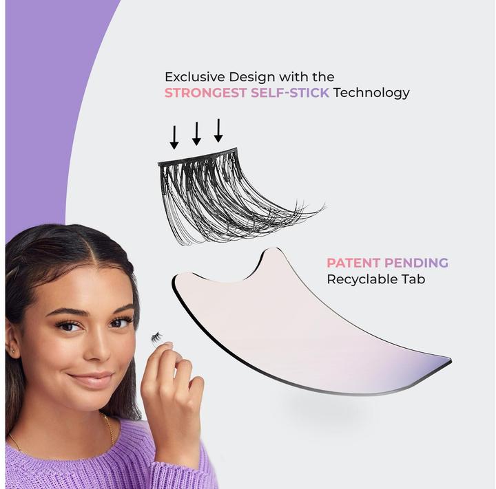 Actual product image KISS Impress Easy Tab False Eyelashes (Artificial eyelashes)